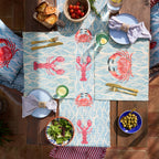 Abstract Blue Kitchen - Abersoch Set of 4 Indoor/Outdoor Placemats Marine Wylder