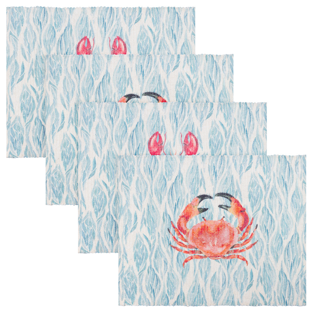 Abstract Blue Kitchen - Abersoch Set of 4 Indoor/Outdoor Placemats Marine Wylder