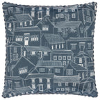 Striped Blue Cushions - Abersoch Town Outdoor Cushion Cover Sail Blue Wylder