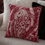 Animal Red Cushions - Albus Jacquard  Cushion Cover Redwood Wylder