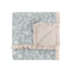 Floral Blue Bedding - Amelia 100% Cotton Quilted Bedspread Seafoam Wylder