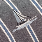 Striped Blue Cushions - Abersoch Regatta Rectangle Cushion Cover Navy Wylder