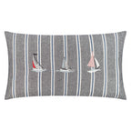 Striped Blue Cushions - Abersoch Regatta Rectangle Cushion Cover Navy Wylder