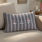 Striped Blue Cushions - Abersoch Regatta Rectangle Cushion Cover Navy Wylder