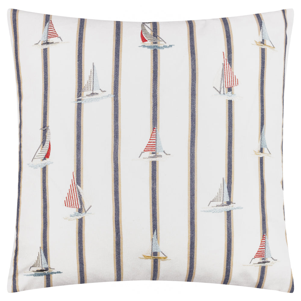 Striped Cream Cushions - Abersoch Regatta Square Cushion Cover Ecru Wylder