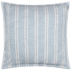 Striped Blue Cushions - Abersoch Stripe 100% Cotton Feather Filled Cushion Sail Blue Wylder
