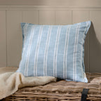 Striped Blue Cushions - Abersoch Stripe 100% Cotton Cushion Cover Sail Blue Wylder