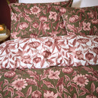 Floral Pink Bedding - Autumn Garden Reversible Duvet Cover Set Rose Wylder