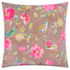Floral Pink Cushions - Aviary 100% Cotton Velvet Feather Filled Cushion Blushed Rose Wylder