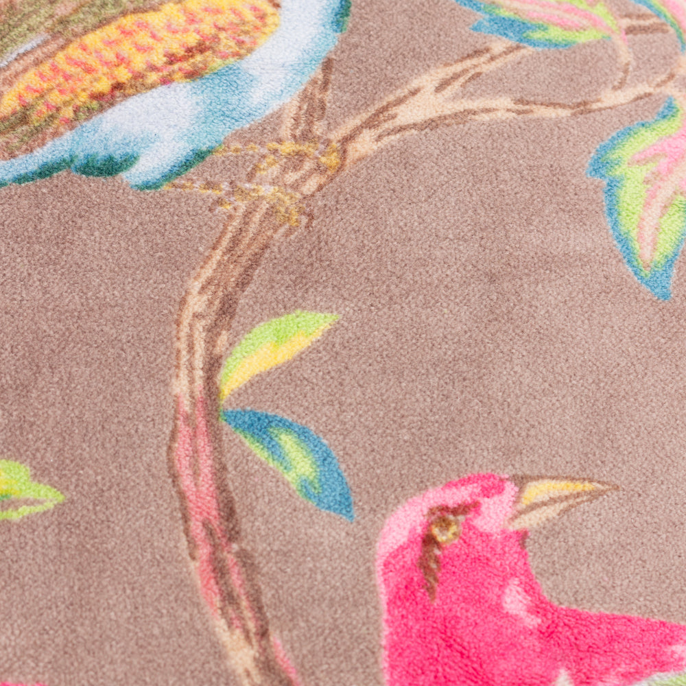 Floral Pink Cushions - Aviary 100% Cotton Velvet Feather Filled Cushion Blushed Rose Wylder