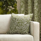 Floral Green Cushions - Bali  Cushion Cover Olive Wylder