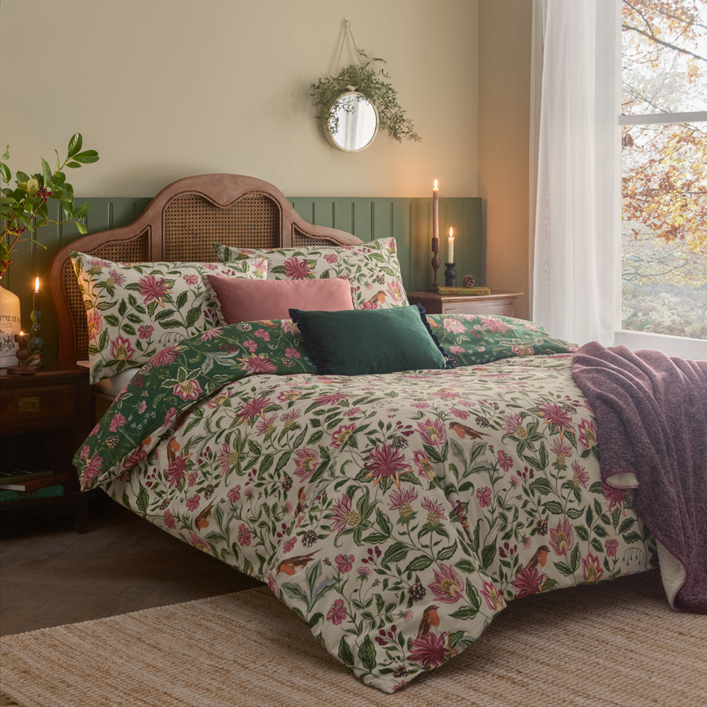 Floral Multi Bedding  - Beatrice Reversible Floral Duvet Cover Set Multicolour Wylder