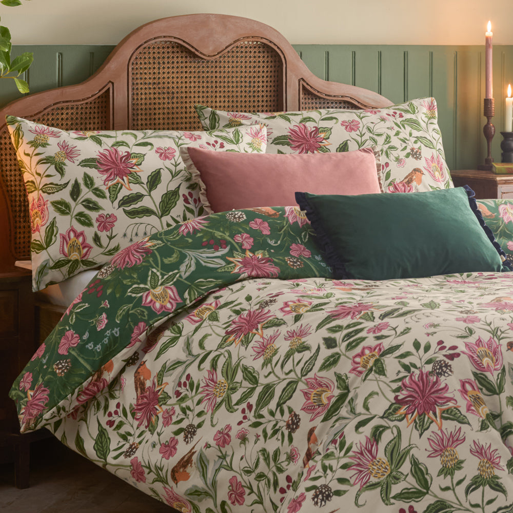 Floral Multi Bedding  - Beatrice Reversible Floral Duvet Cover Set Multicolour Wylder