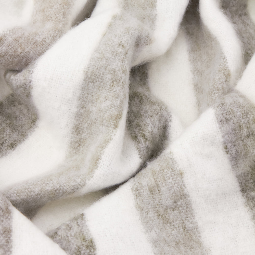Striped Grey Throws - Beechwood Woven Stripe Throw Heath Wylder