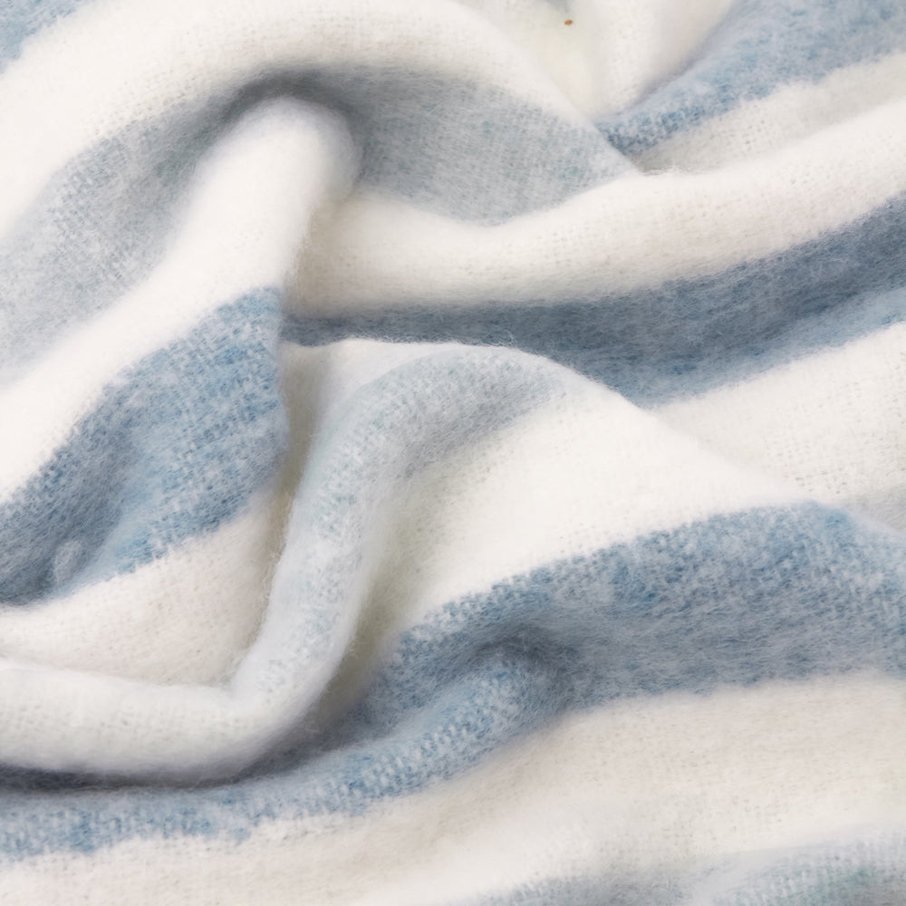 Striped Blue Throws - Beechwood Woven Stripe Throw Sky Blue Wylder