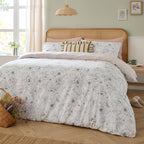 Floral Pink Bedding - Bella Reversible Floral Duvet Cover Set Natural Wylder