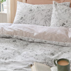 Floral Pink Bedding - Bella Reversible Floral Duvet Cover Set Natural Wylder