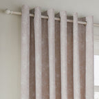 Floral Pink Curtains - Bella Floral 100% Cotton Lined Eyelet Curtains Natural Wylder