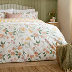 Floral Yellow Bedding - Betsie Printed Reversible Duvet Cover Set Yellow Wylder