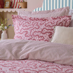 Floral Pink Bedding  - Brianna Floral 100% Cotton Duvet Cover Set Cherry Wylder