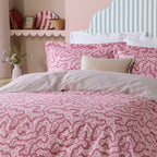 Floral Pink Bedding  - Brianna Floral 100% Cotton Duvet Cover Set Cherry Wylder