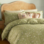 Floral Green Bedding - Bronte Printed Floral Duvet Cover Set Sage Wylder Nature
