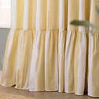 Striped Yellow Curtains - Birdie Stripe Fully Lined Ruffle Pencil Pleat Curtains Butter Yellow Wylder