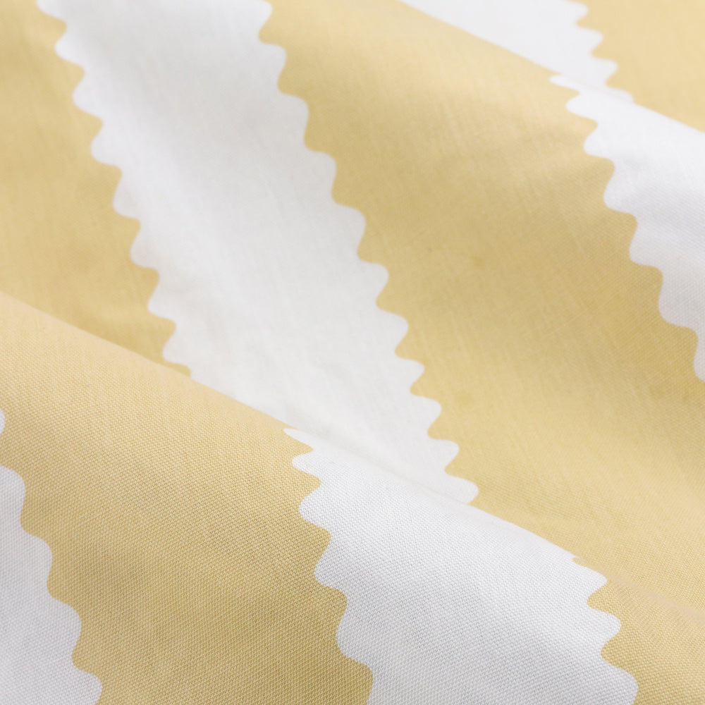 Striped Yellow Curtains - Birdie Stripe Fully Lined Ruffle Pencil Pleat Curtains Butter Yellow Wylder