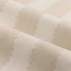 Striped Beige Curtains - Birdie Stripe Fully Lined Ruffle Pencil Pleat Curtains Oat/Milk Wylder