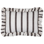 Striped Brown Cushions - Connie Striped Ruffle Cushion Cover Chocolate Wylder