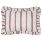 Striped Pink Cushions - Connie Striped Ruffle Cushion Cover Clay Pink Wylder
