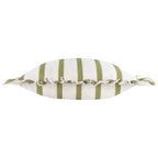 Striped Green Cushions - Connie Striped Ruffle Cushion Cover Olive Wylder