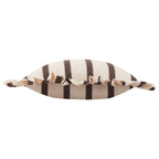 Striped Brown Cushions - Connie Square Striped Ruffle Cushion Cover Chocolate Wylder
