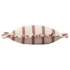 Striped Pink Cushions - Connie Square Striped Ruffle Cushion Cover Clay Pink Wylder