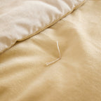 Plain Yellow Bedding - Edie 100% Cotton Velvet Bedspread Butter Yellow Wylder