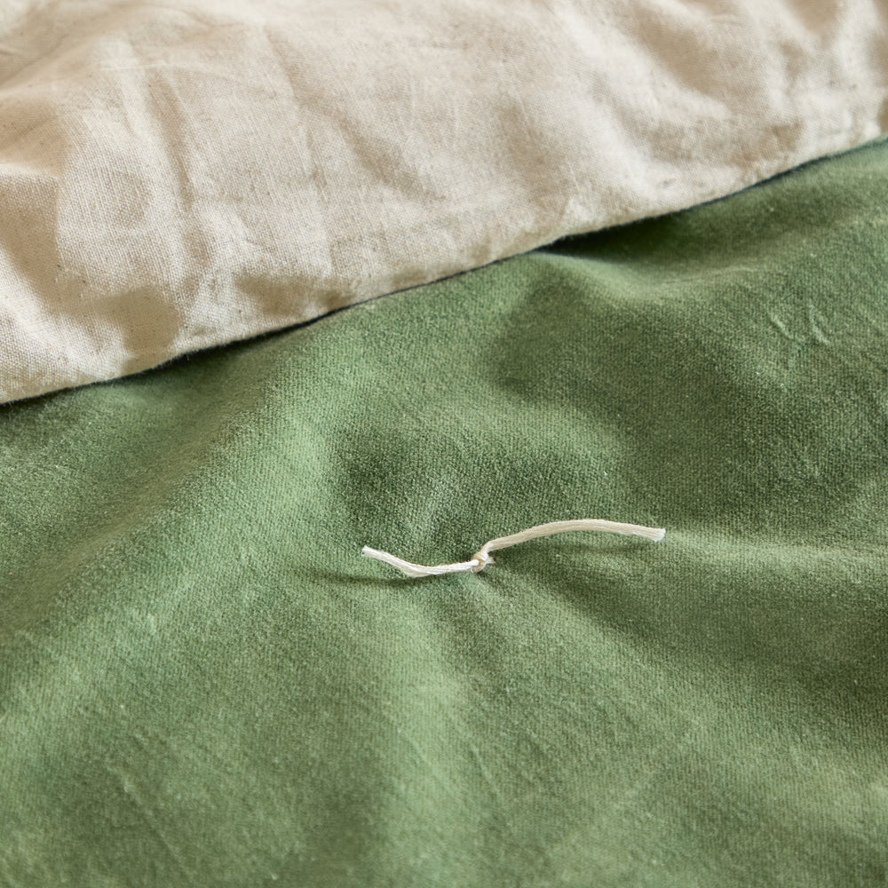 Plain Green Bedding - Edie 100% Cotton Velvet Bedspread Green Wylder