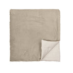 Plain Beige Bedding - Edie 100% Cotton Velvet Bedspread Natural Wylder