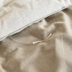 Plain Beige Bedding - Edie 100% Cotton Velvet Bedspread Natural Wylder