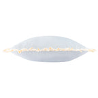 Plain Blue Cushions - Effie 100% Cotton Ruffle Cushion Cover Sky Blue/Vintage Cream Wylder