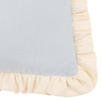 Plain Blue Cushions - Effie 100% Cotton Ruffle Cushion Cover Sky Blue/Vintage Cream Wylder