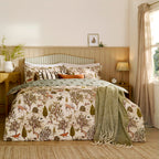 Animal Green Bedding  - Fable Printed Reversible Duvet Cover Set Willow Green Wylder