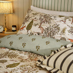 Animal Green Bedding  - Fable Printed Reversible Duvet Cover Set Willow Green Wylder