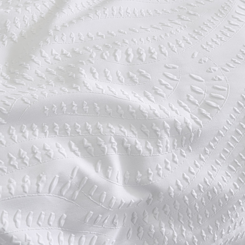  White Bedding - Georgia Heat Pressed Duvet Cover Set White Wylder