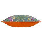 Floral Blue Cushions - House of Bloom Zinnia Bee Rectangular Cushion Cover Steel Blue Wylder