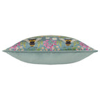 Floral Blue Cushions - House of Bloom Zinnia Bee Repeat Cushion Cover Steel Blue Wylder