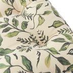 Floral Green Cushions - Herb Garden 2 Pack 100% Slub Cotton Seat Pads Green Wylder