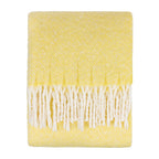 Plain Yellow Throws - Isla Woven Tasselled Throw Butter Yellow Wylder