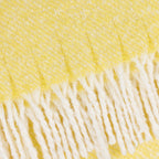 Plain Yellow Throws - Isla Woven Tasselled Throw Butter Yellow Wylder