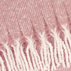 Plain Pink Throws - Isla Woven Tasselled Throw Heather Wylder