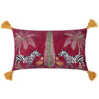 Animal Multi Cushions - Kalahari Embroidered Velvet Cushion Cover Multicolour Wylder Tropics